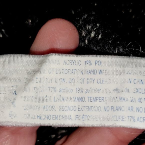 Forever 21 Mock Neck Oversized Marled Charcoal Gray Elbow Patch Grandpa Sweater - Picture 6 of 7